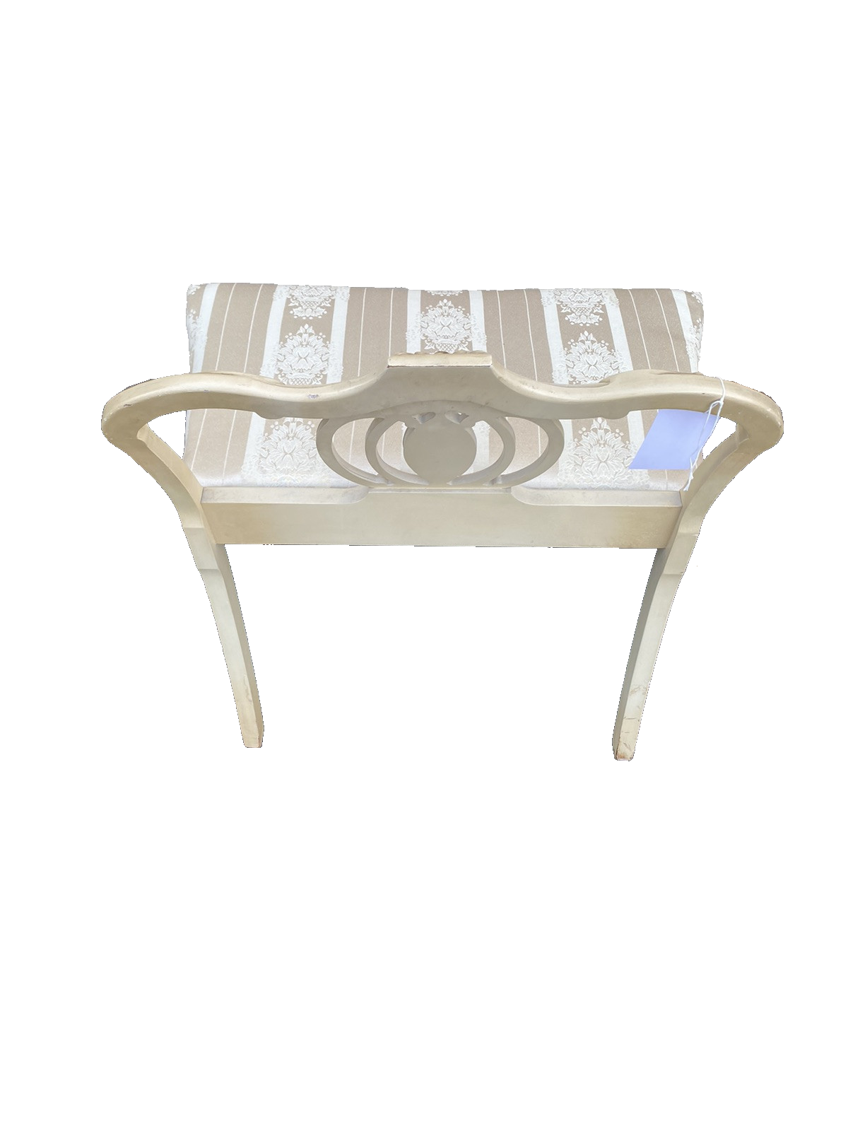 66296 Decorator White Vanity Bench Stool
