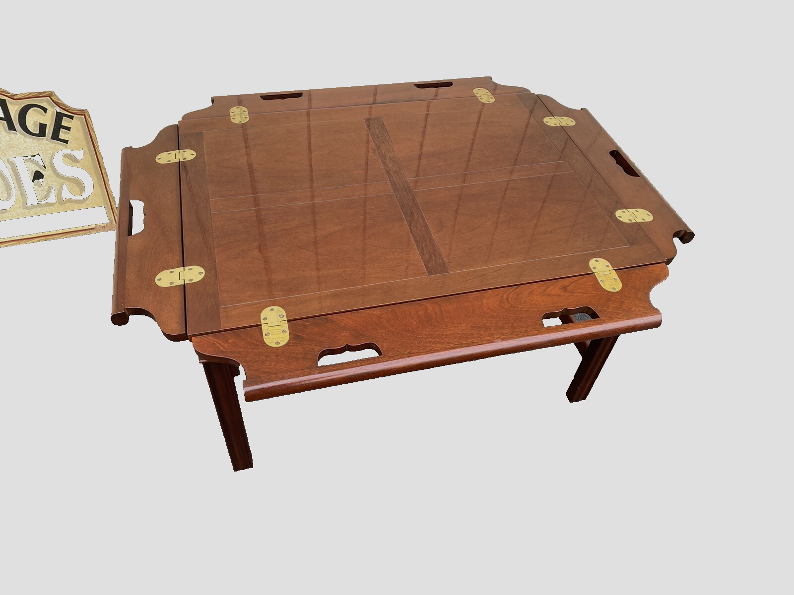 66129   Baker Furniture Solid Mahogany Butler Coffee Table Stand