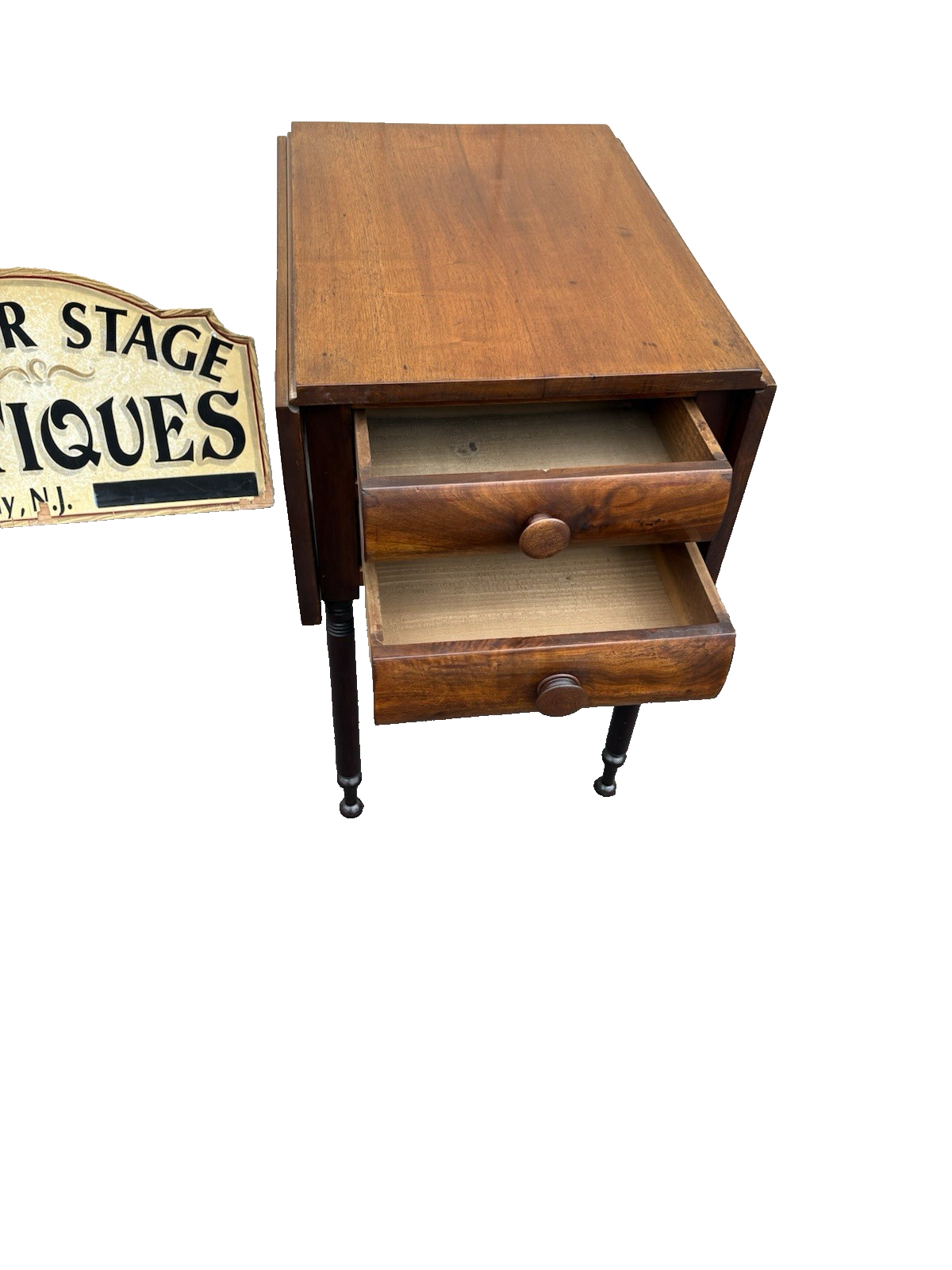 66902 Empire Mahogany Dropside Lamp Table Stand