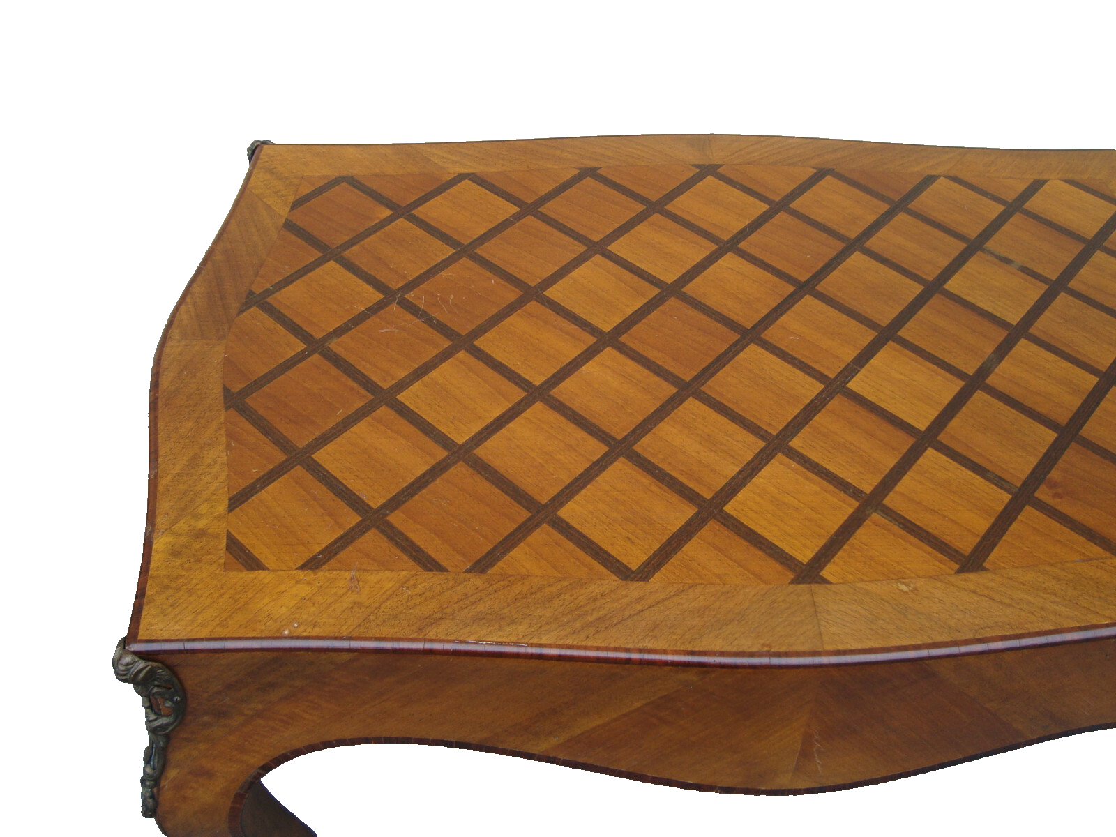 61457 Louis XV Satinwood Inlaid  Lamp Table w/ Bronze Ormalu Custom Hand Made