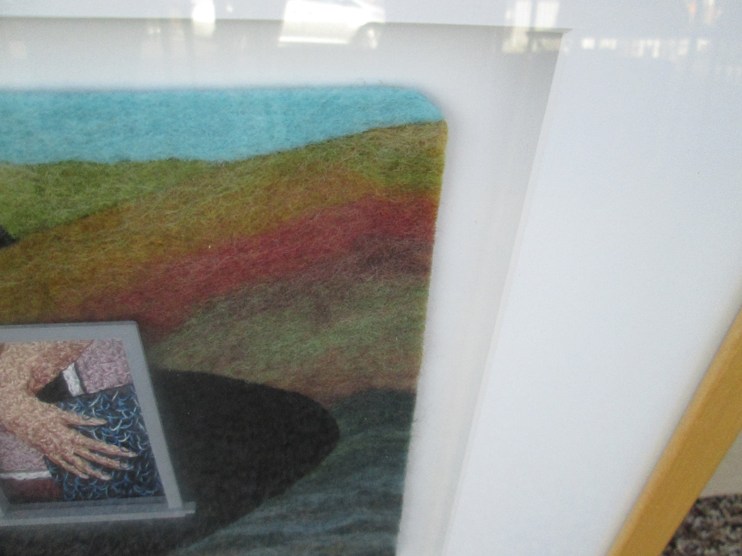 59245  Artist Signed RENEE HARRIS WHATS IN IT FOR ME needlepoint Modern Picture 