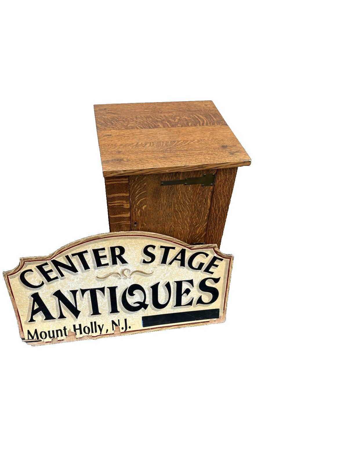 66720   Mission Oak Arts Crafts Nightstand End table Taboret