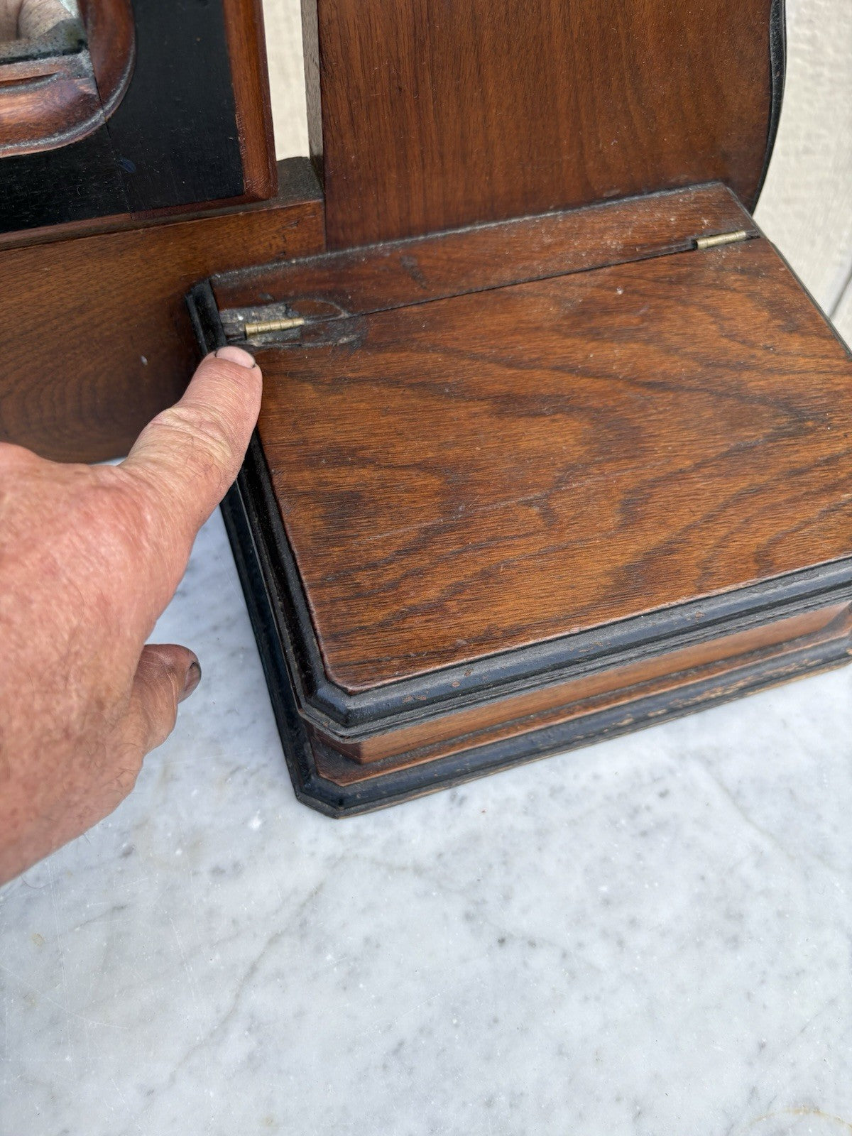 66669  Antique Victorian Marble Top Dresser with Mirror