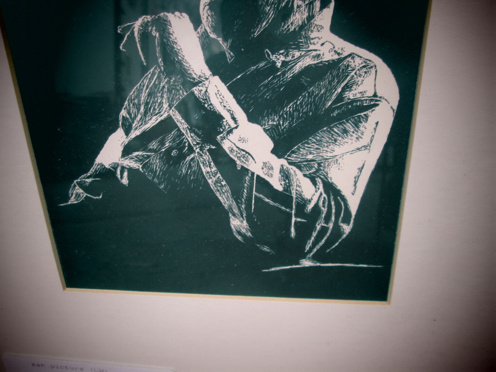 54296  Old Man Modern  Print Picture in Ebony Picture Frame