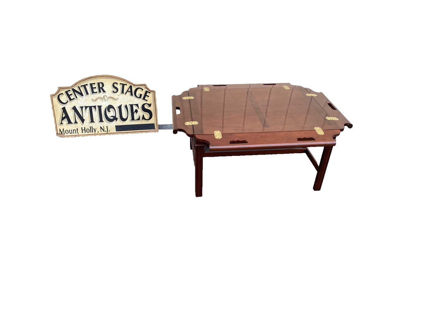 66129   Baker Furniture Solid Mahogany Butler Coffee Table Stand