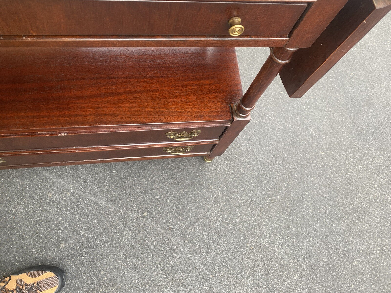 65303 BERNHARDT Mahogany Dropside Server Sideboard Cabinet