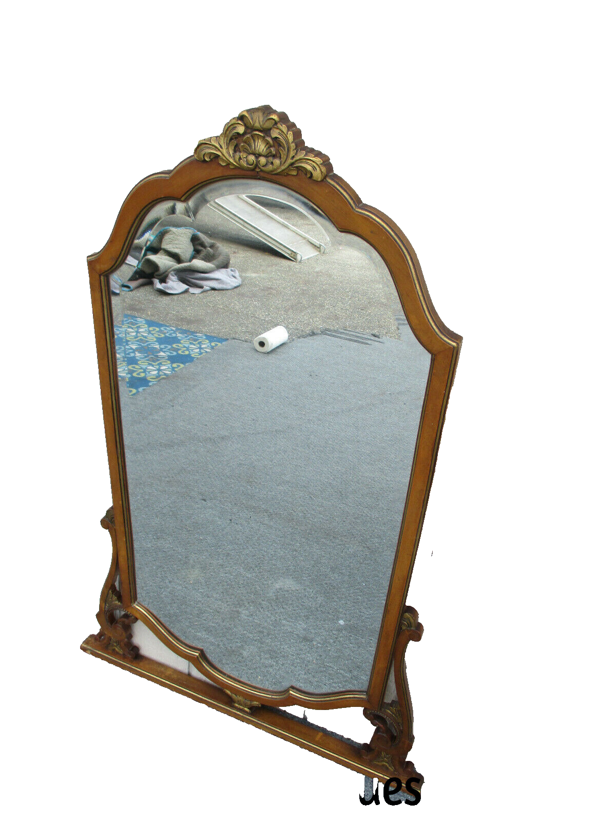 62350 Tall WOOD Antique Accent Beveled Mirror 36w x 54h