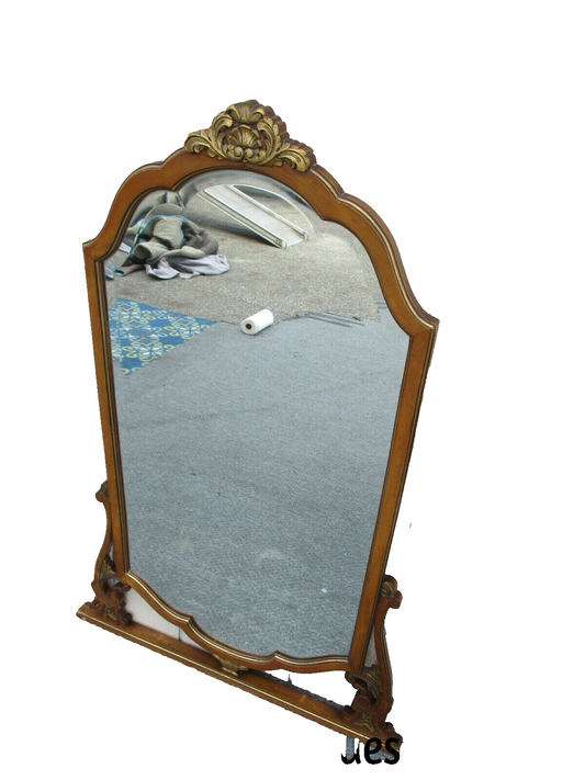 62350 Tall WOOD Antique Accent Beveled Mirror 36w x 54h