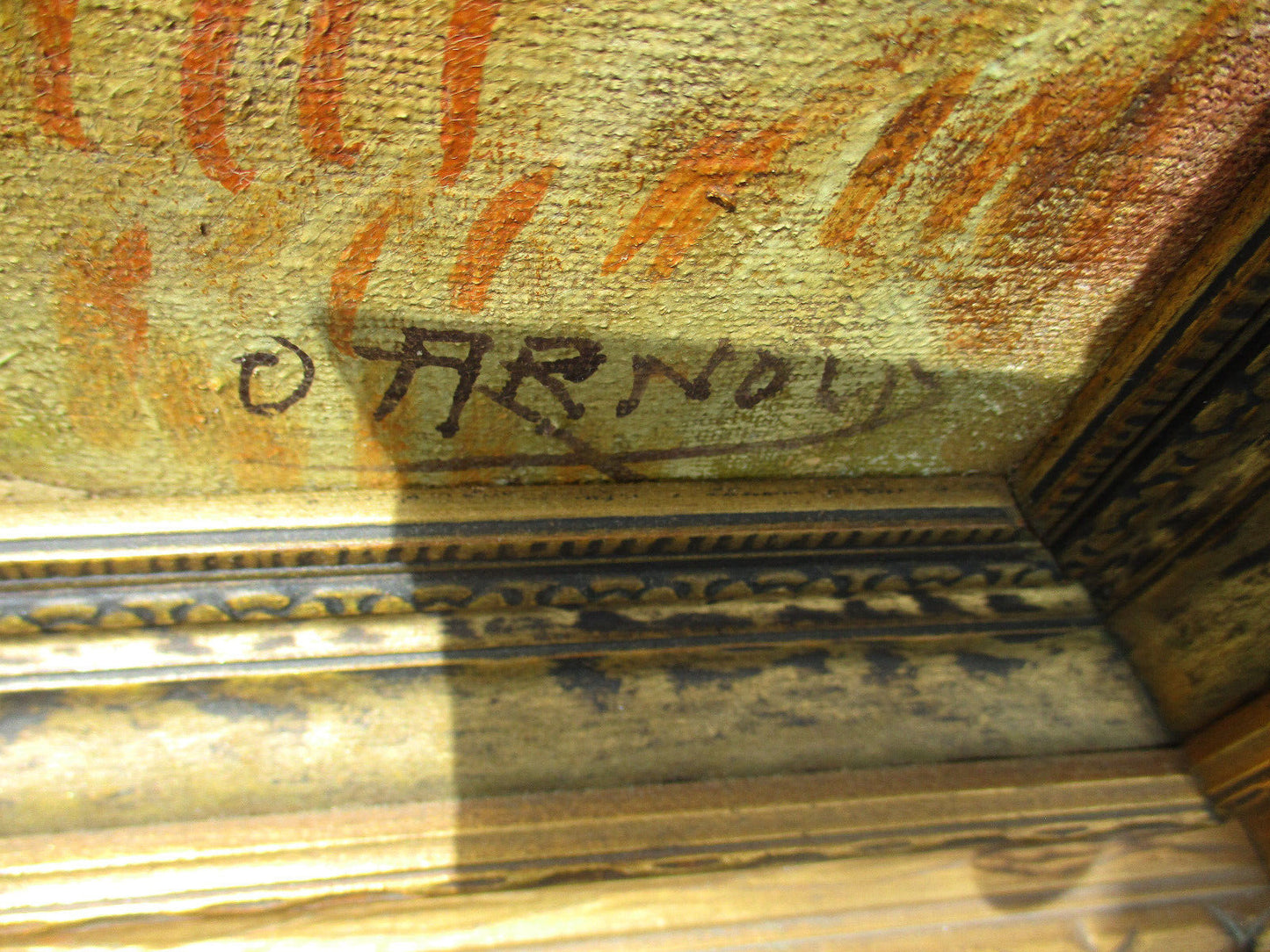 ART 07:  Oil Painting on Canvas Signed O ARNOLD 