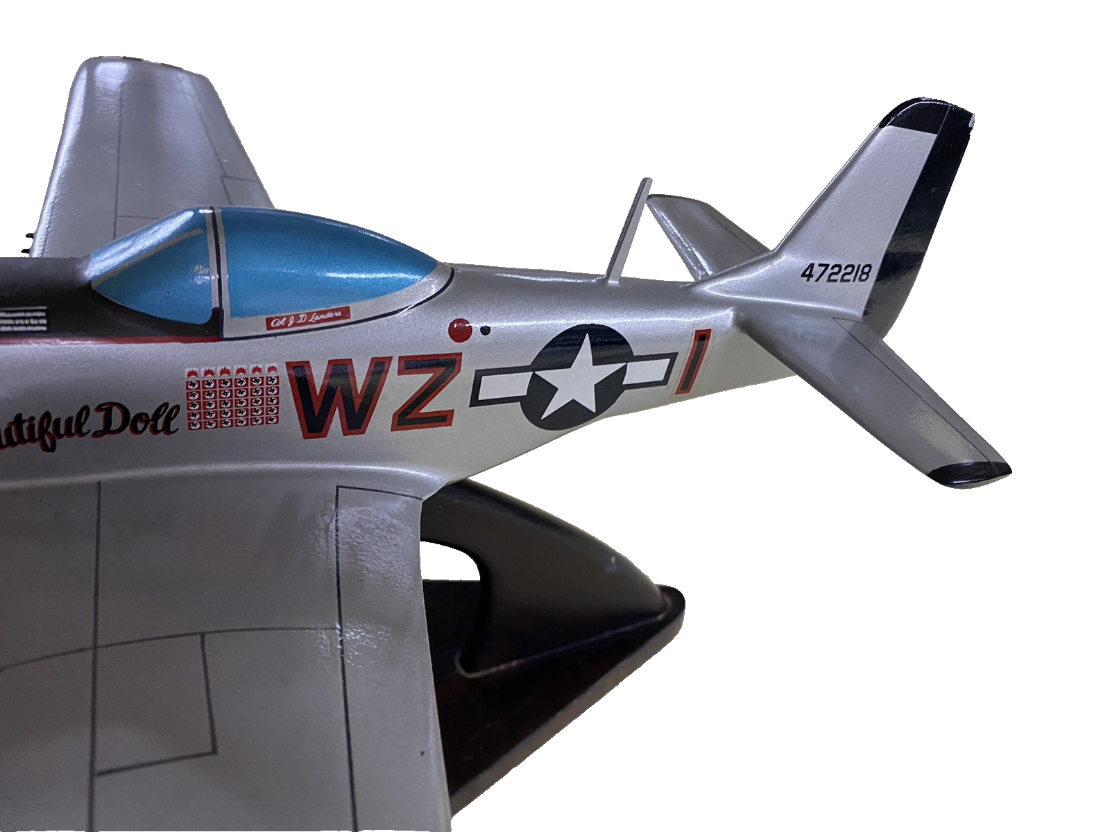 ES 221:  PS -51 D Mustang  Airplane  Scale 1/32 Big Beautiful Doll   14 1/2 Wing