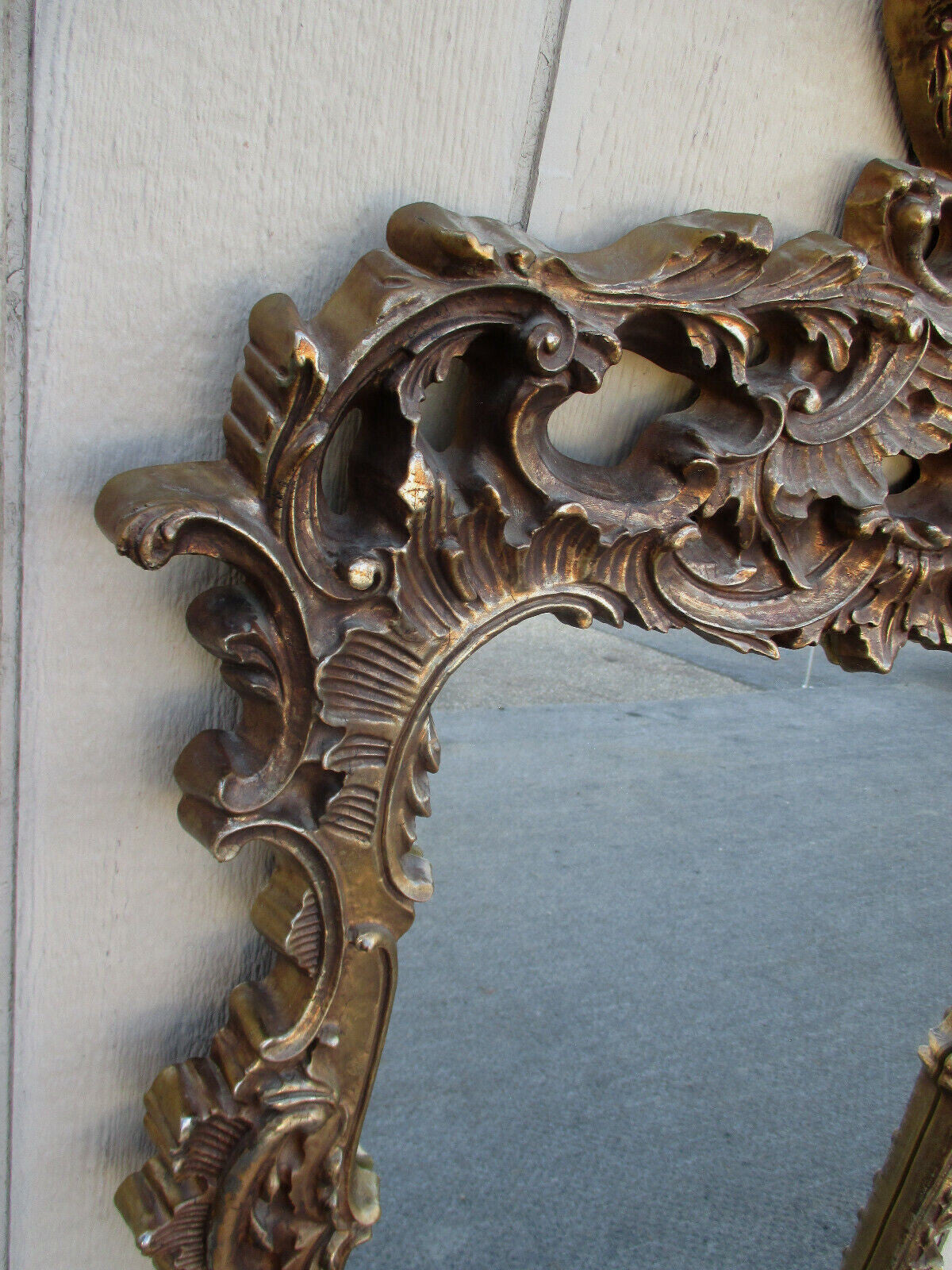 62412 Large Fancy Decorator Mirror with Dragon Bird Figure