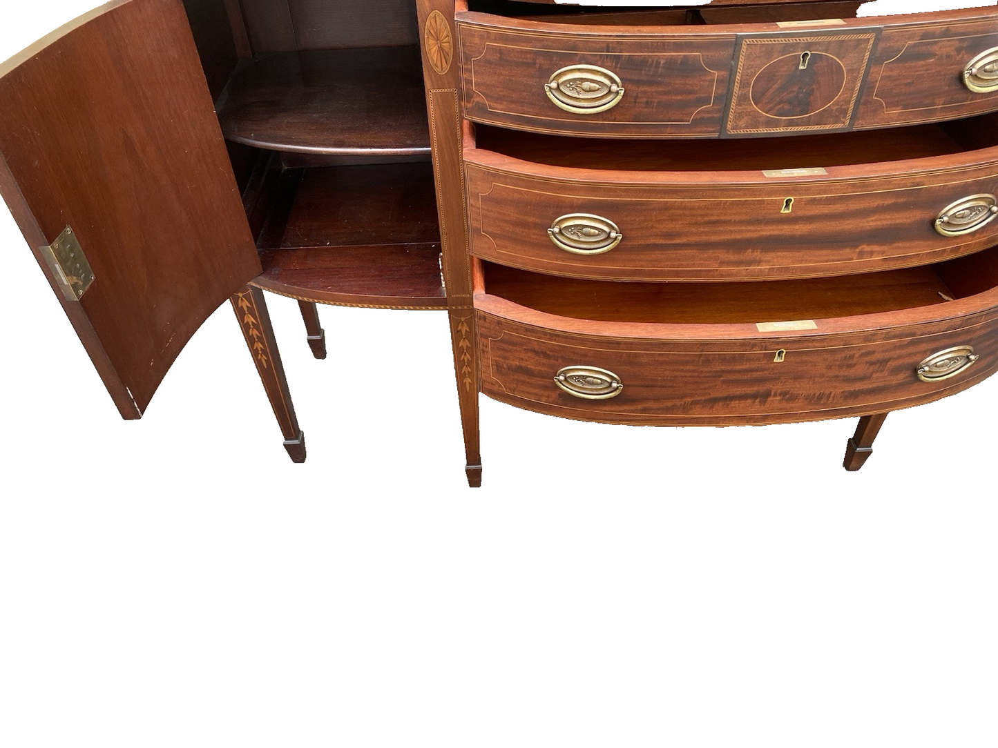 66402 POTTHAST Brothers Custom Hand Made Inlaid  Sideboard Server Cabinet