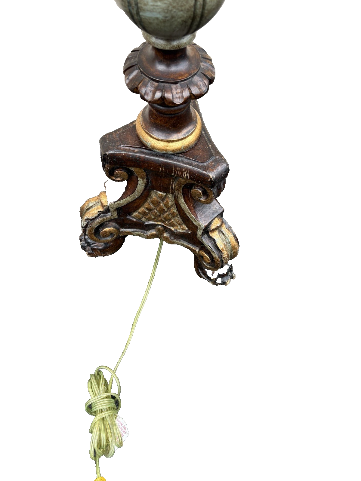 66761    Fancy BRADBURN GALLERY  Decorator Pole Lamp Light with Signed Shade