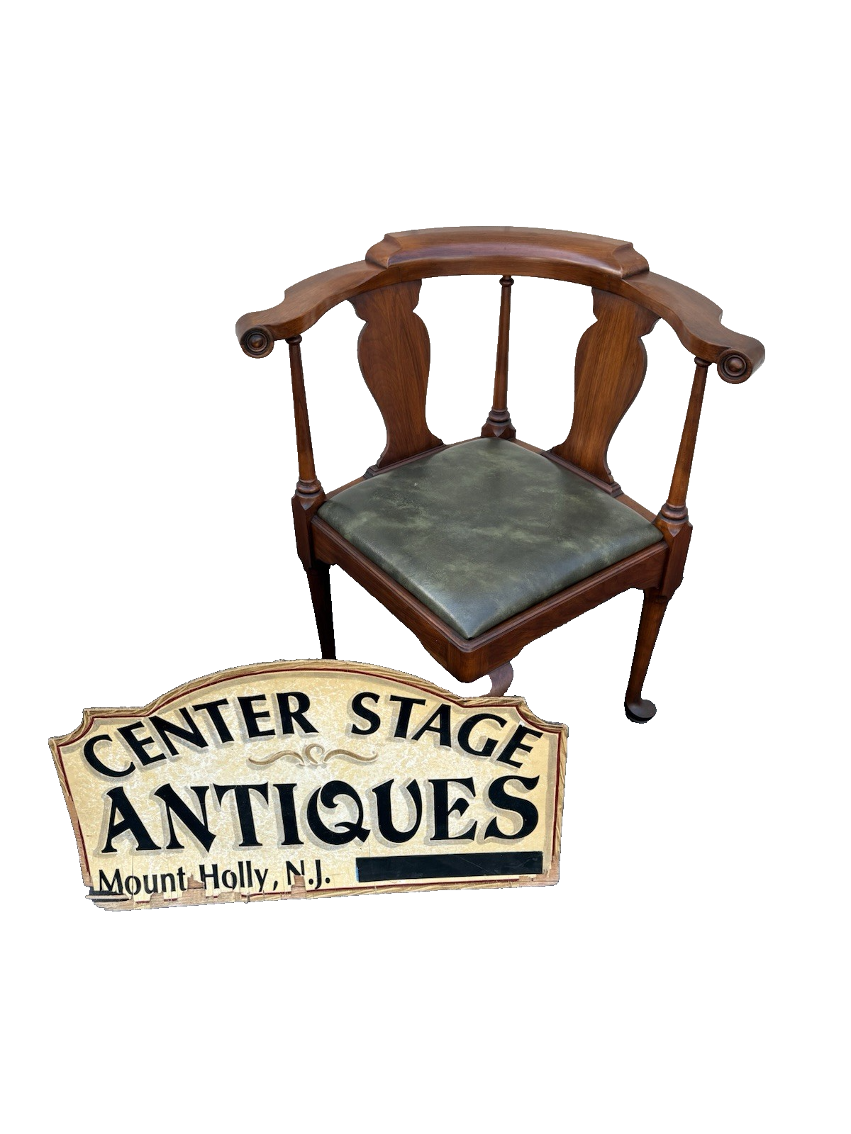 66888  HENKEL HARRIS VIRGINIA GALLERIES Solid Black Cherry Corner Chair