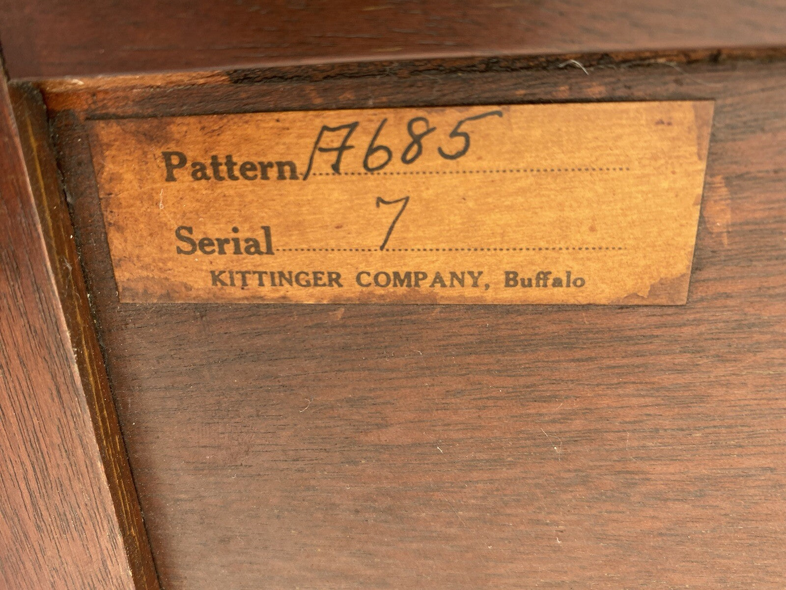 56898 KITTINGER 17685  Large Mahogany Pencil Inlaid Buffet Sideboard Server