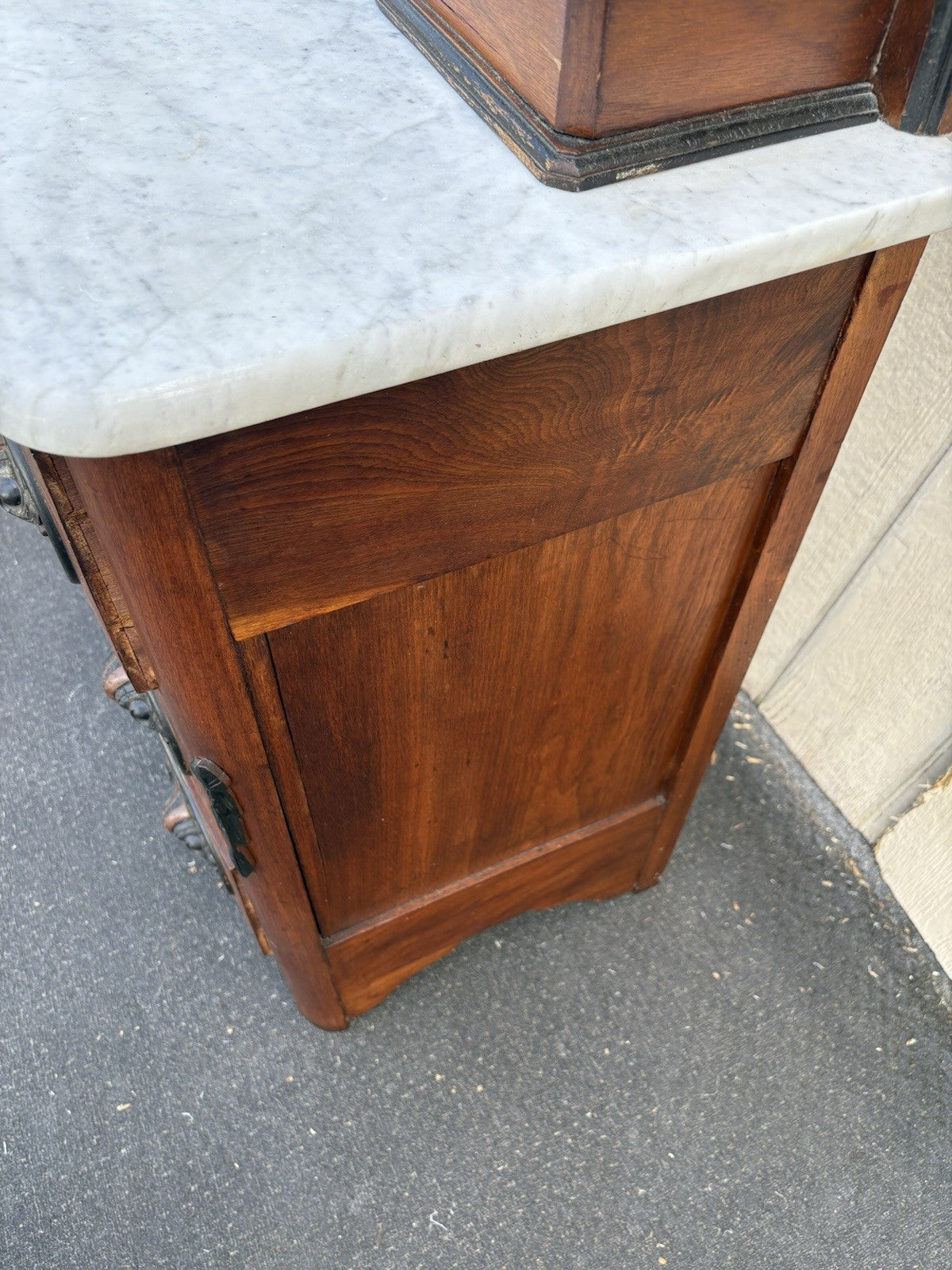 66669  Antique Victorian Marble Top Dresser with Mirror