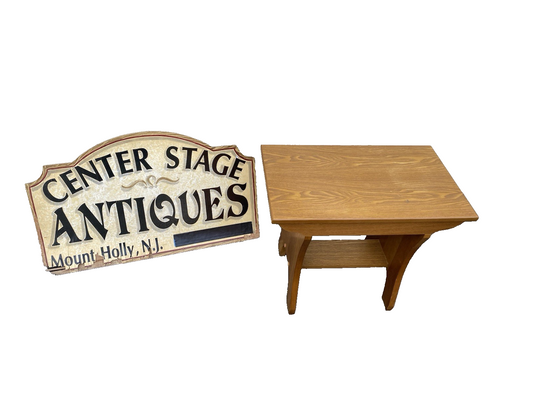 66601   Solid Oak  Footstool Bench Stool