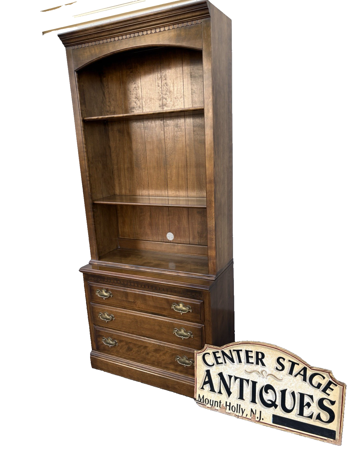 66952 ETHAN ALLEN Bookcase Curio China Cabinet Chest