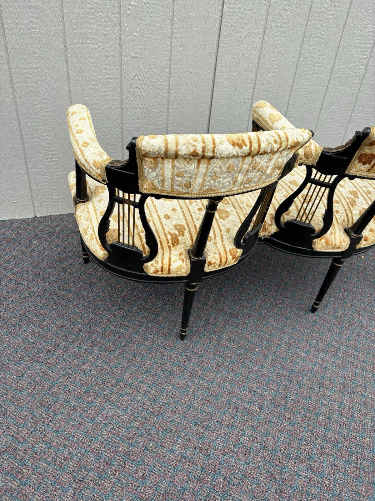 62247  RARE  Antique Victorian Settee Loveseat Couch Sofa  Chair