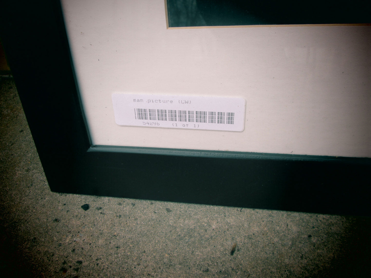 54296  Old Man Modern  Print Picture in Ebony Picture Frame