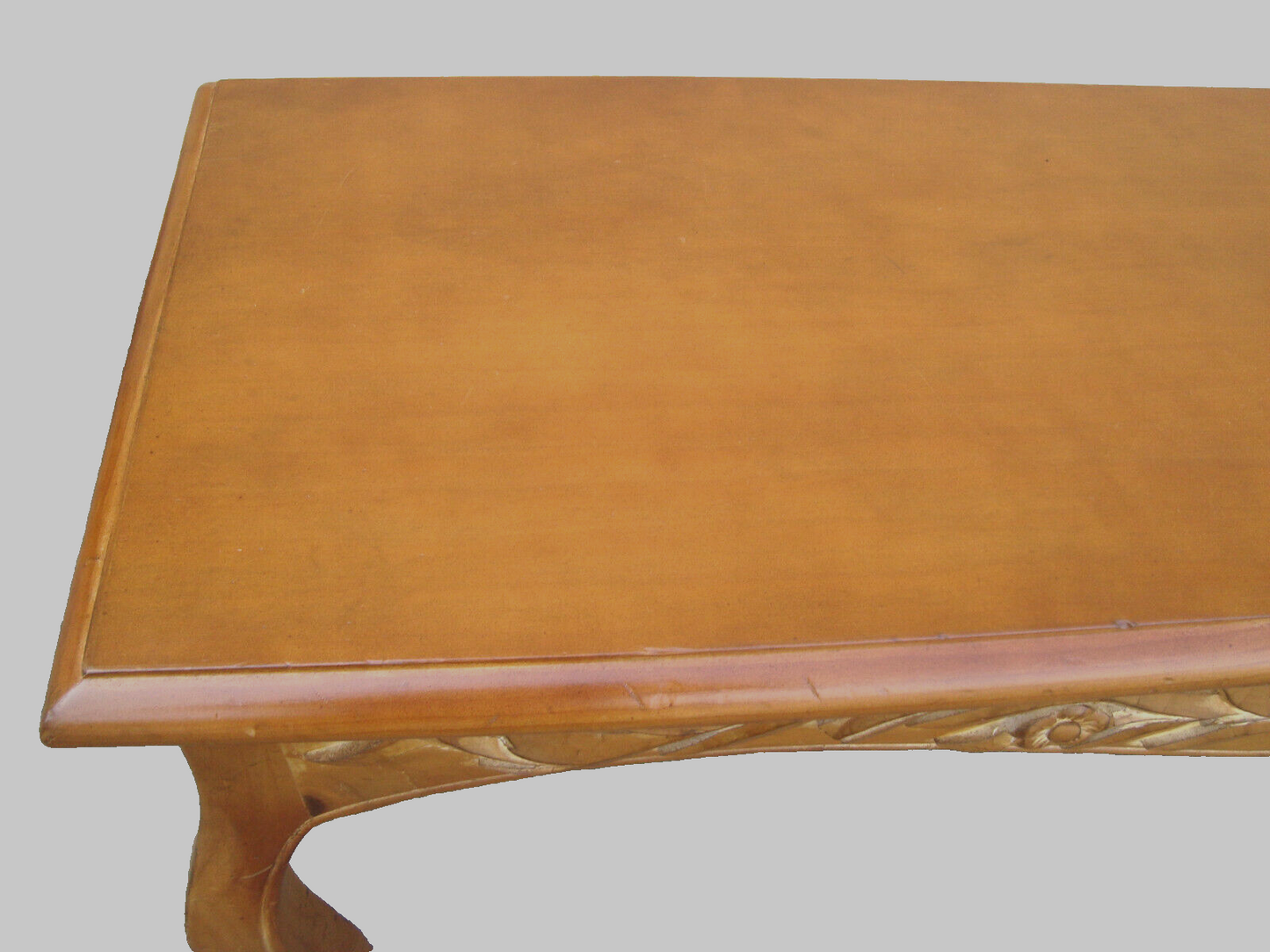 61967 French Country Custom Carved Console Hall Table Sofa Stand with 2 drawers