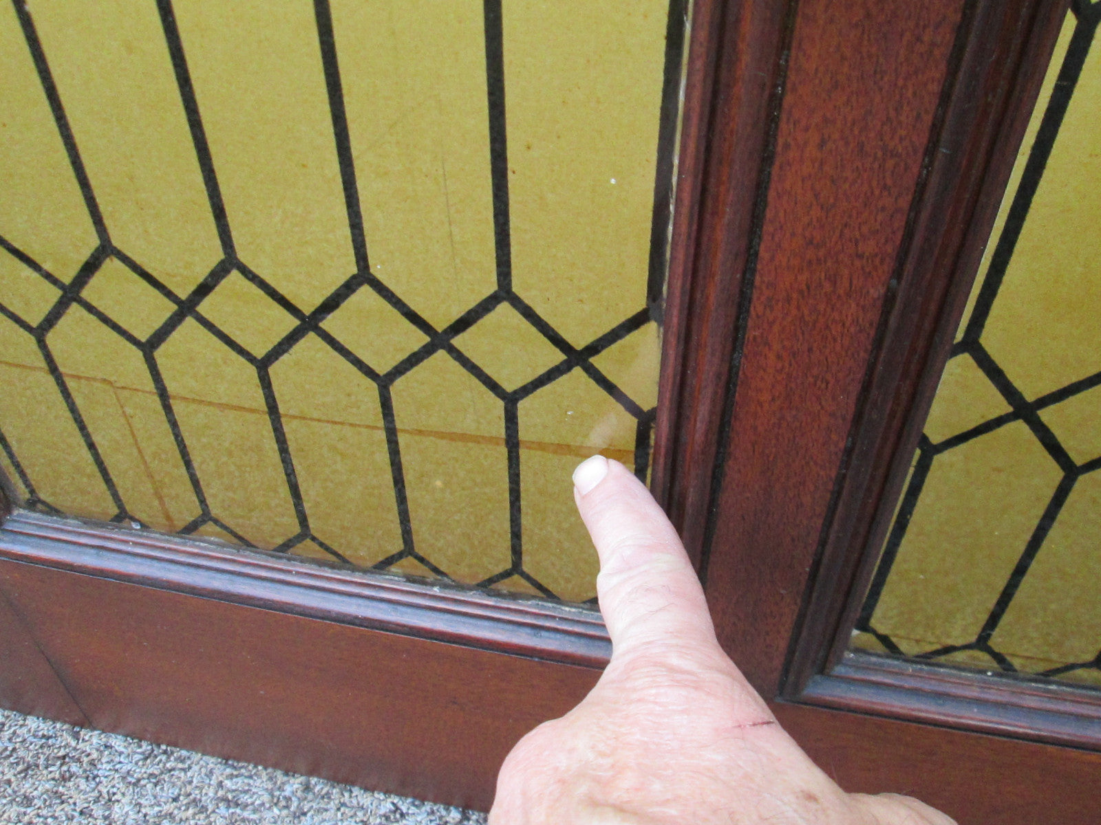 59032 Antique Door  Window with Glass Inserts