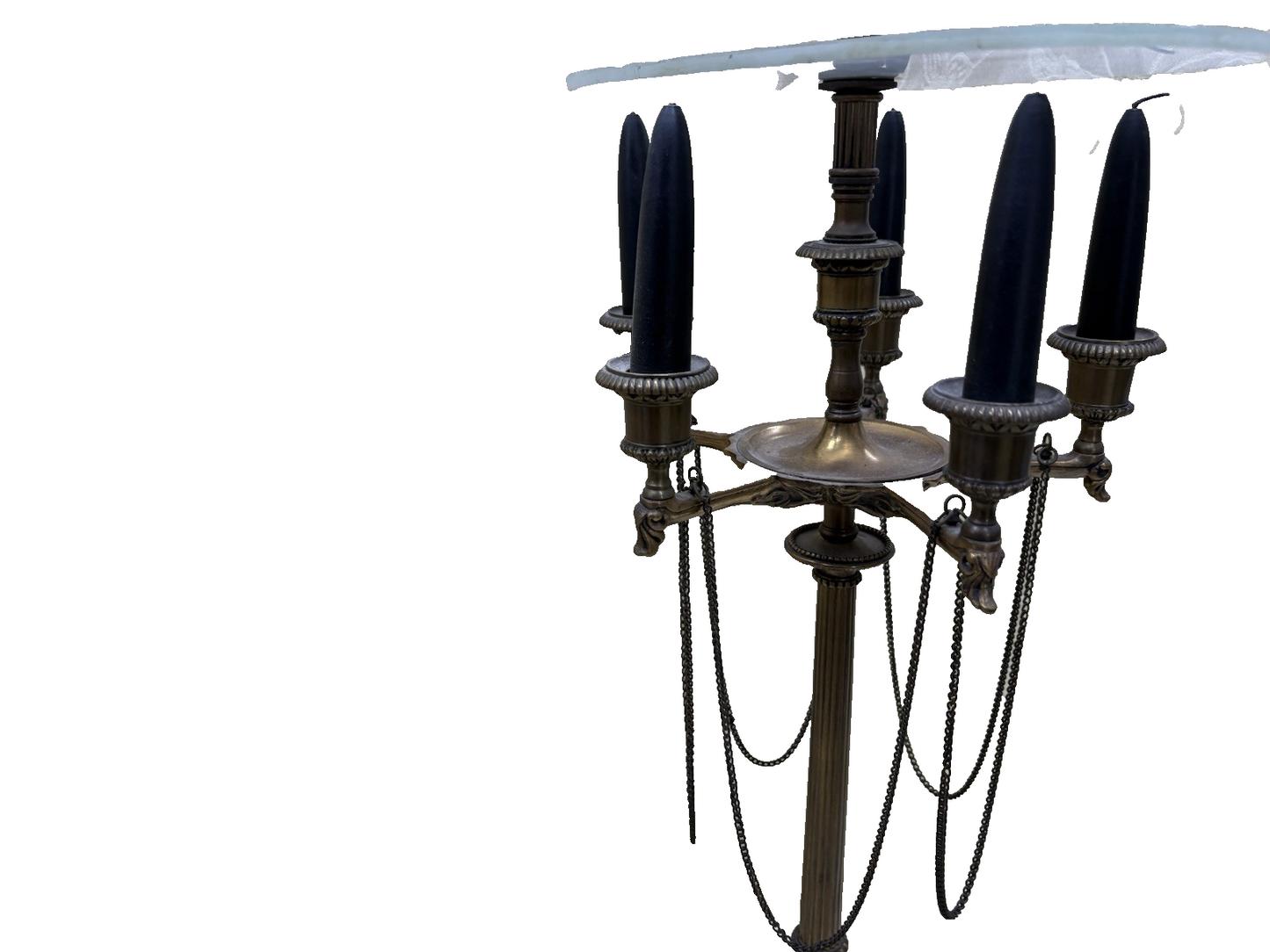 66213 Super Quality RARE Antique Candelabra Table Lamp Light