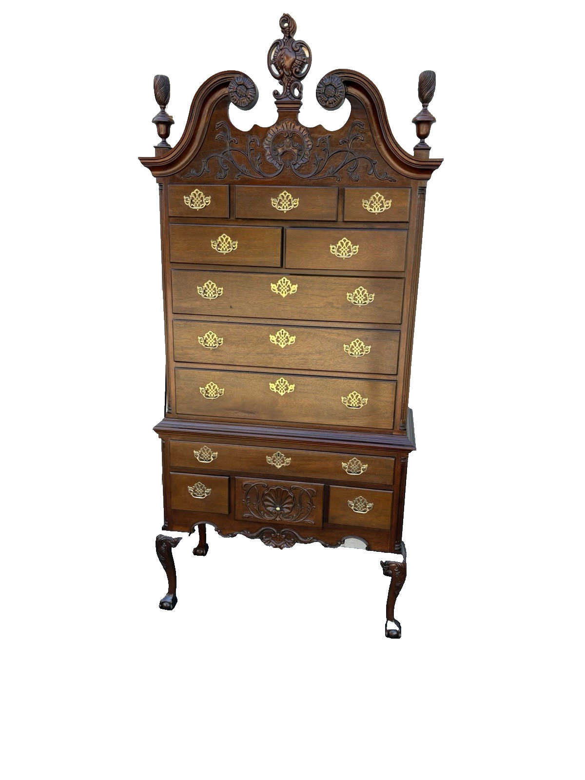 00001 COUNCILL Furniture Mahogany High Boy Dresser Chest QUALITY MADE