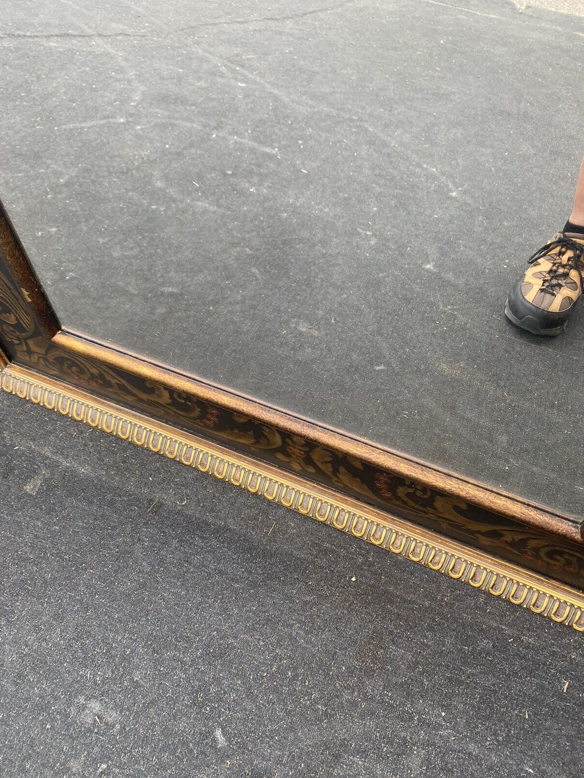 65464 Decorator Ebony Accent Mirror in Fancy Picture Frame