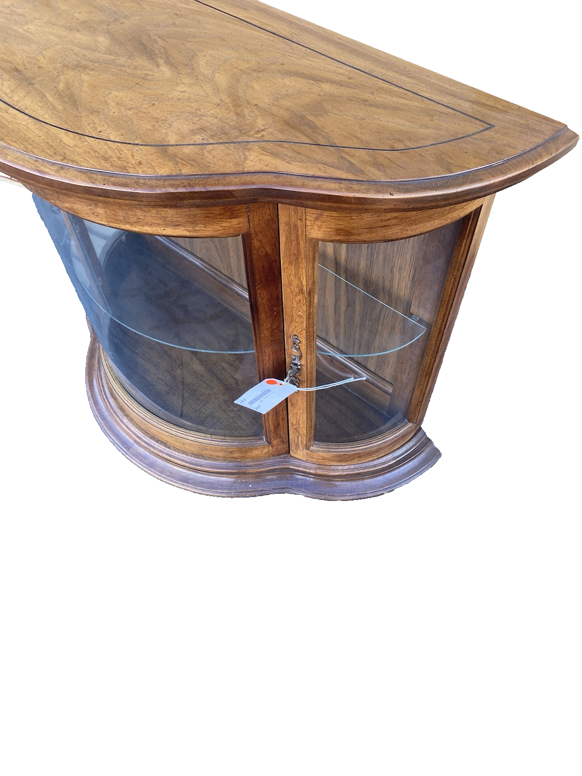 64540 Bow Glass Credenza Curio Cabinet