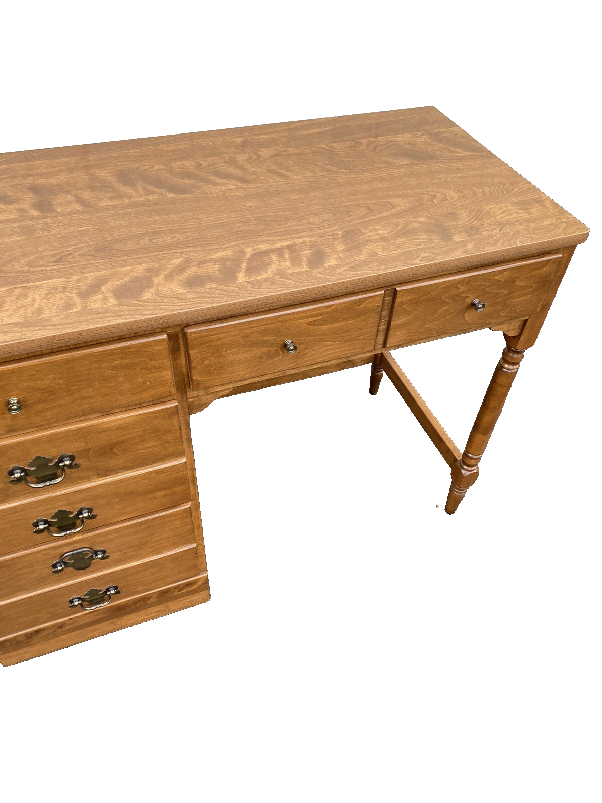 66124 ETHAN ALLEN Desk w/ Bookcase Top