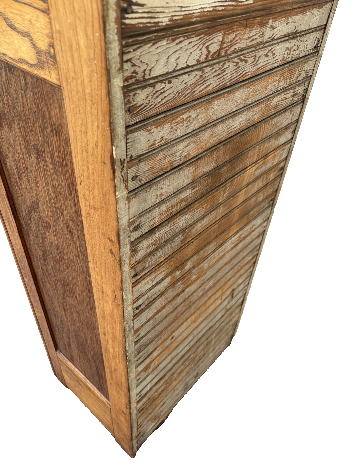 00001 Antique Victorian Oak 2 Door Ice Box Liquor Cabinet