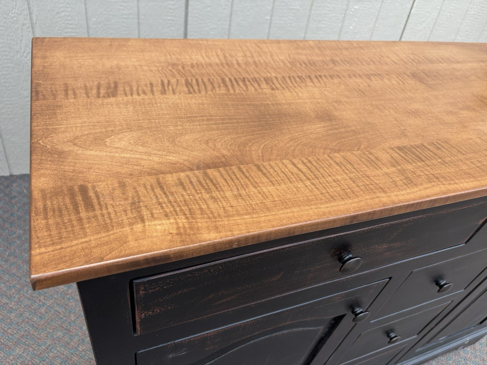 66928  Ebony  Modern  Buffet Sideboard Cabinet