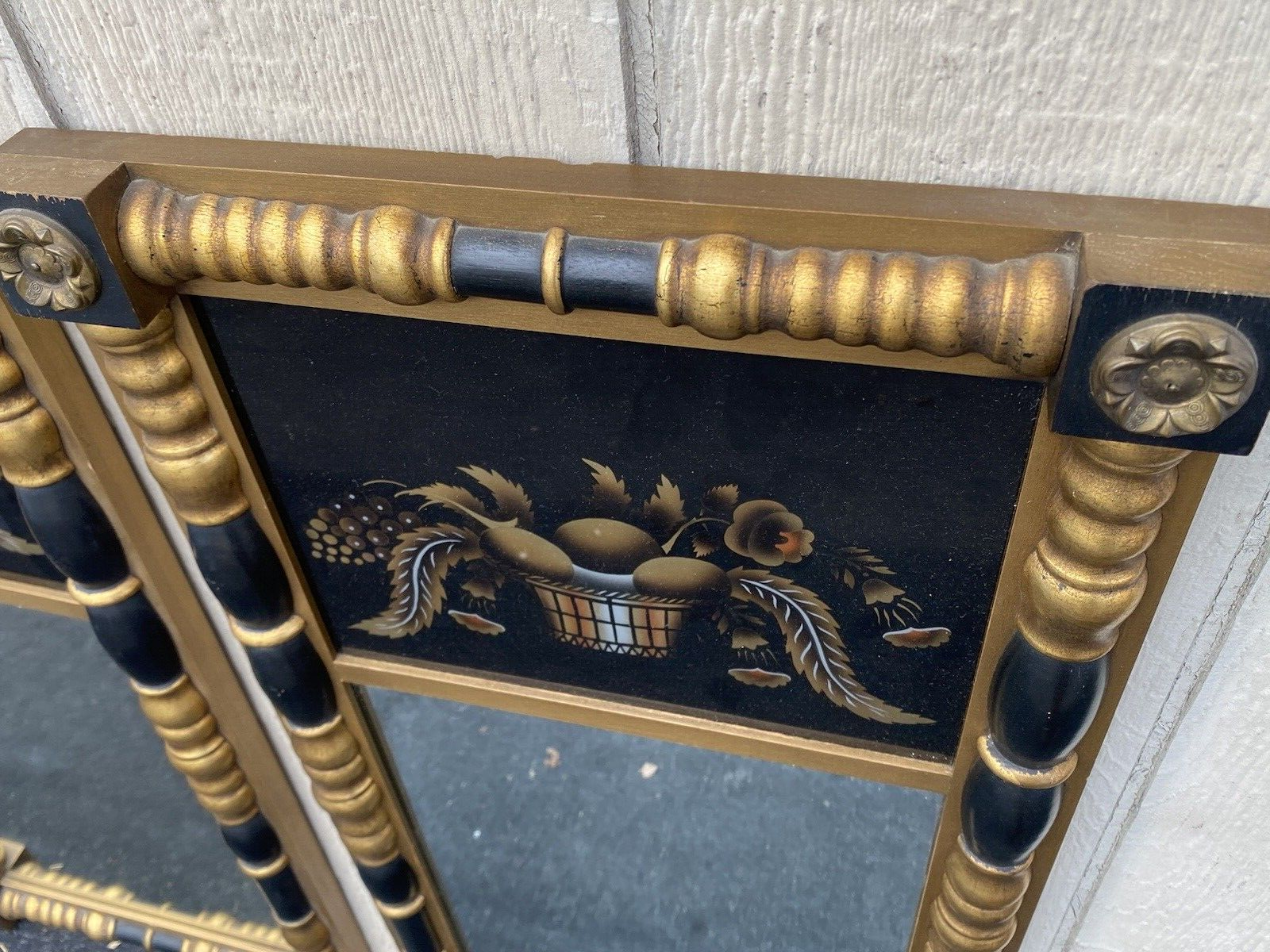 64687 PAIR of  Hitchcock Stenciled  Mirrors