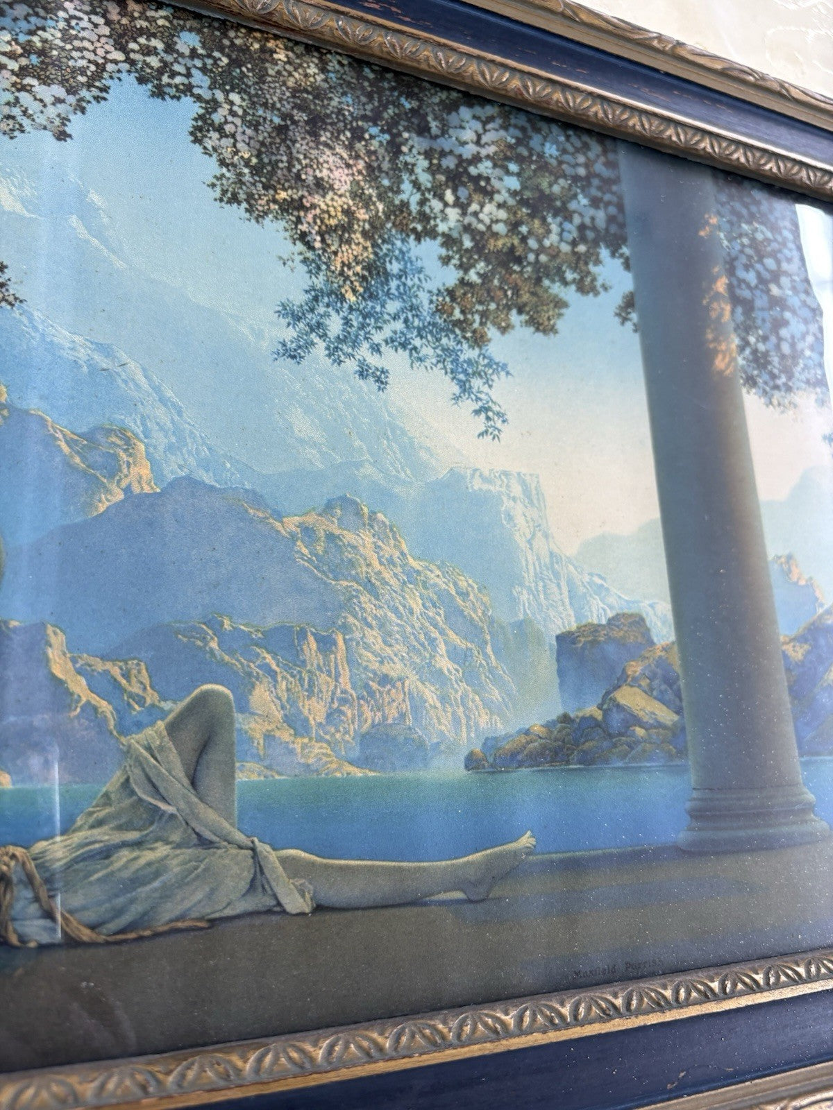 66780 Maxfield Parrish Print in Deco Picture Frame