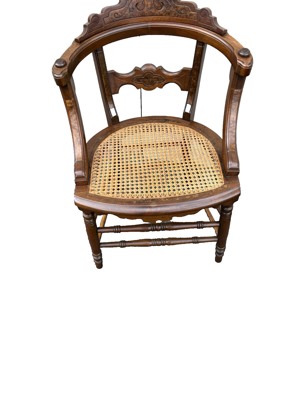 67164 Pair Antique Victorian Walnut Dining Chairs Chair s