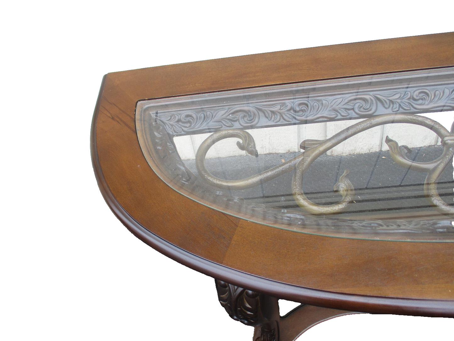 64172  Decorator Glass Top Console Sideboard Server