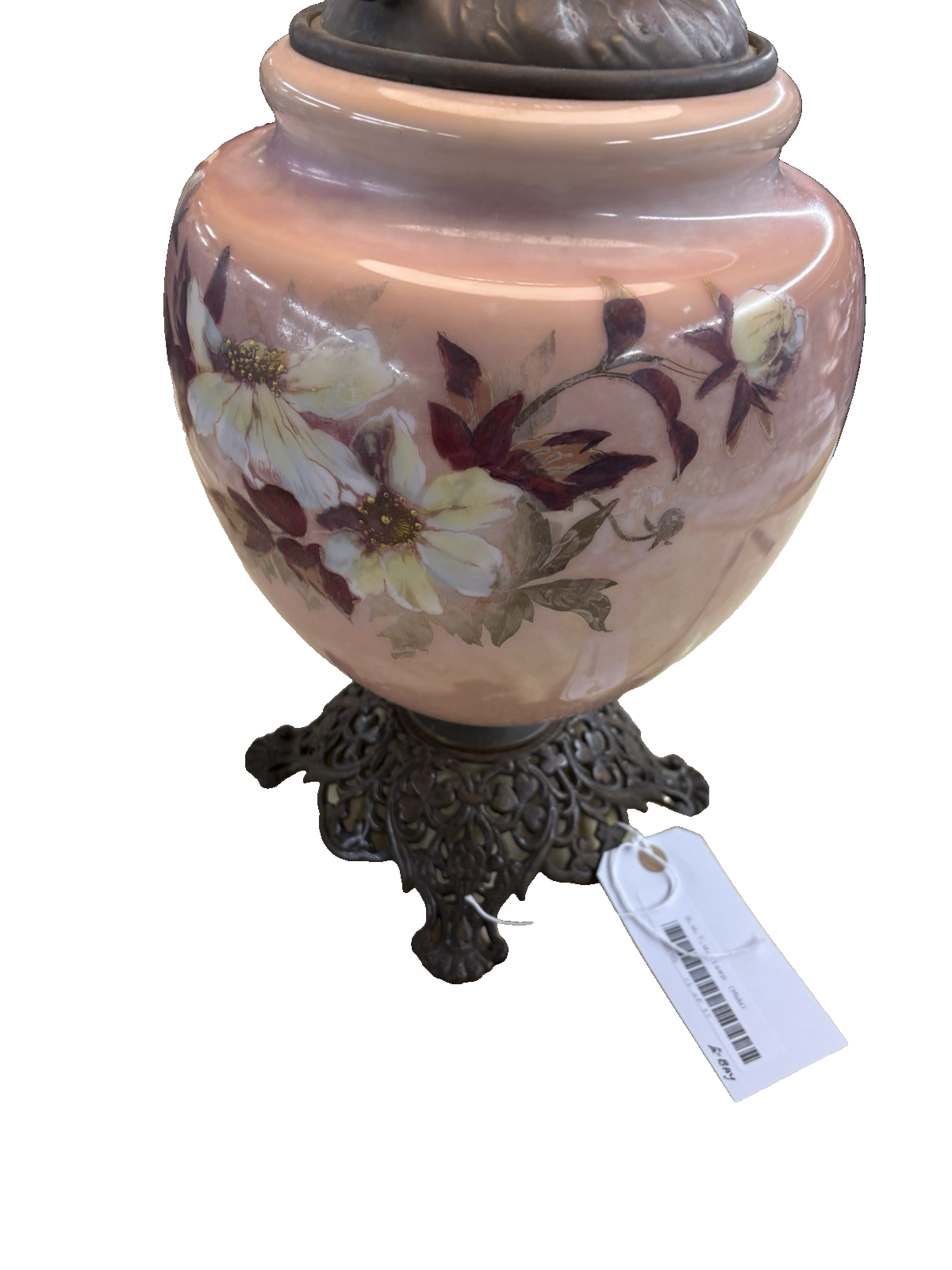 66595   Gone with The Wind Electrified Oil Lamp ARTIST SIGNED