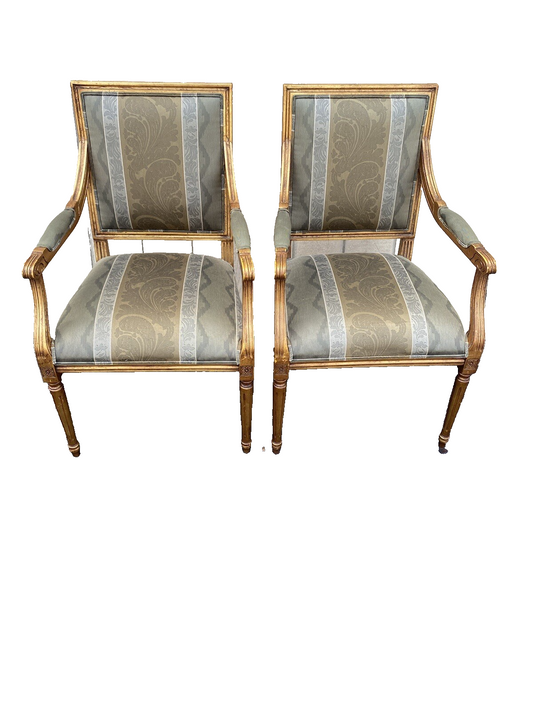 64695 Pair Ethan Allen Heppelwhite Armchairs