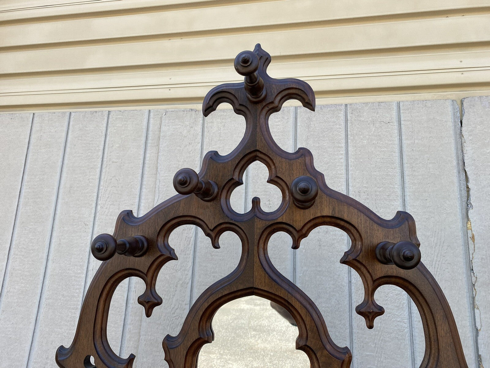 64495 Antique Gothic Victorian Hall Tree Hat Rack Umbrella Stand