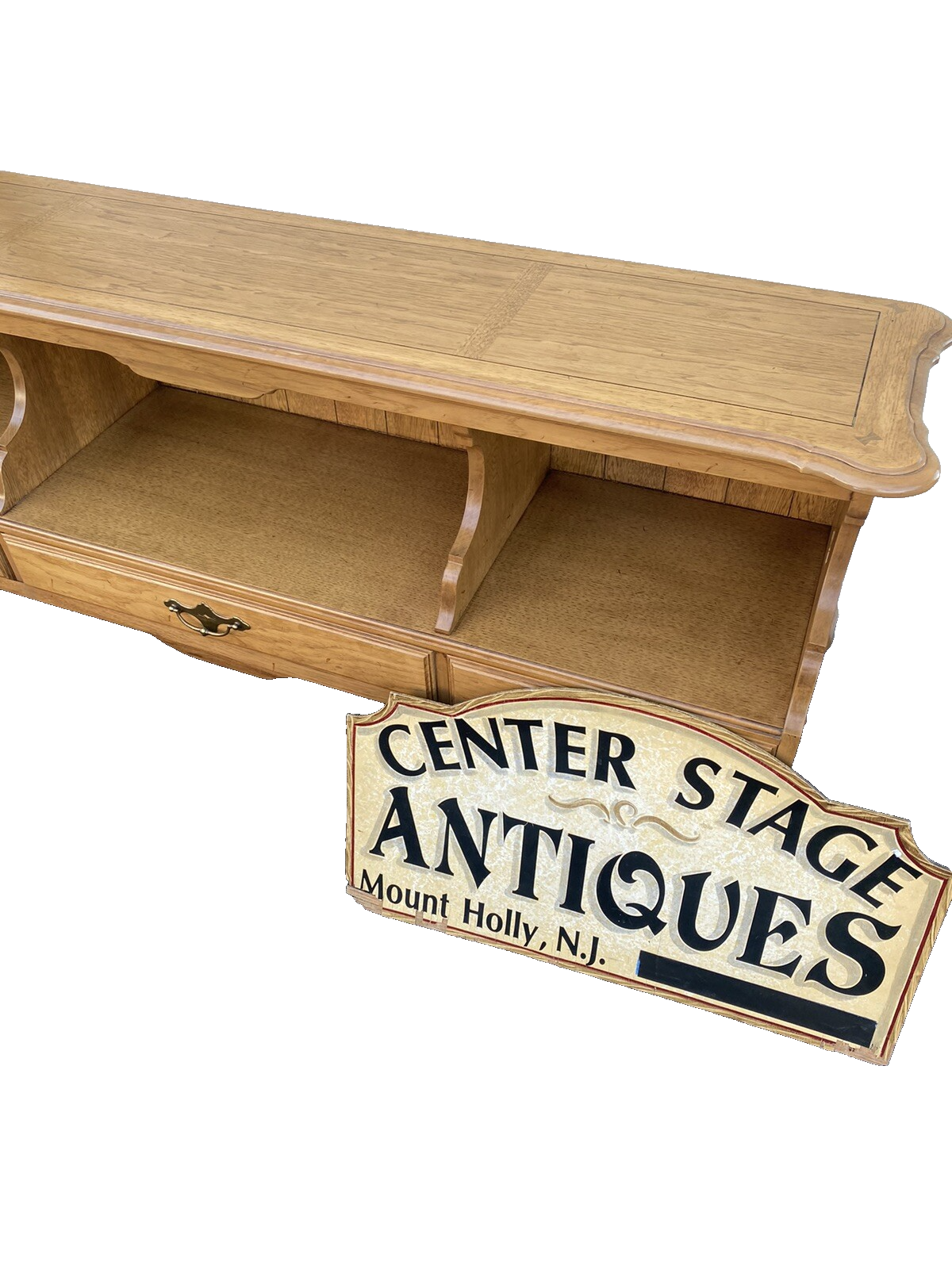 66219   Thomasville Country Manor  Oak Bookcase Curio Cabinet