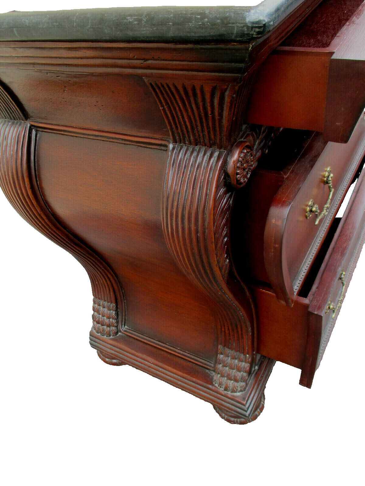 63027   Marble Top Nightstand End Table Stand Batchelor  Chest Dresser