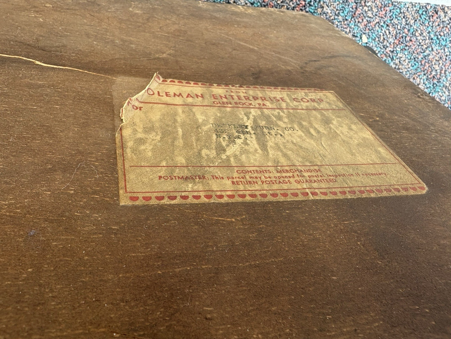 67029 Antique Mahogany Hand Made Mirror