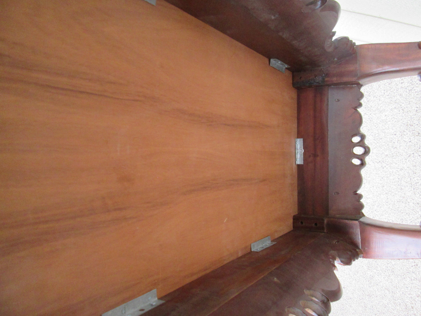 58349 Inlaid Mahogany Library Desk Console Table Stand Server Sideboard