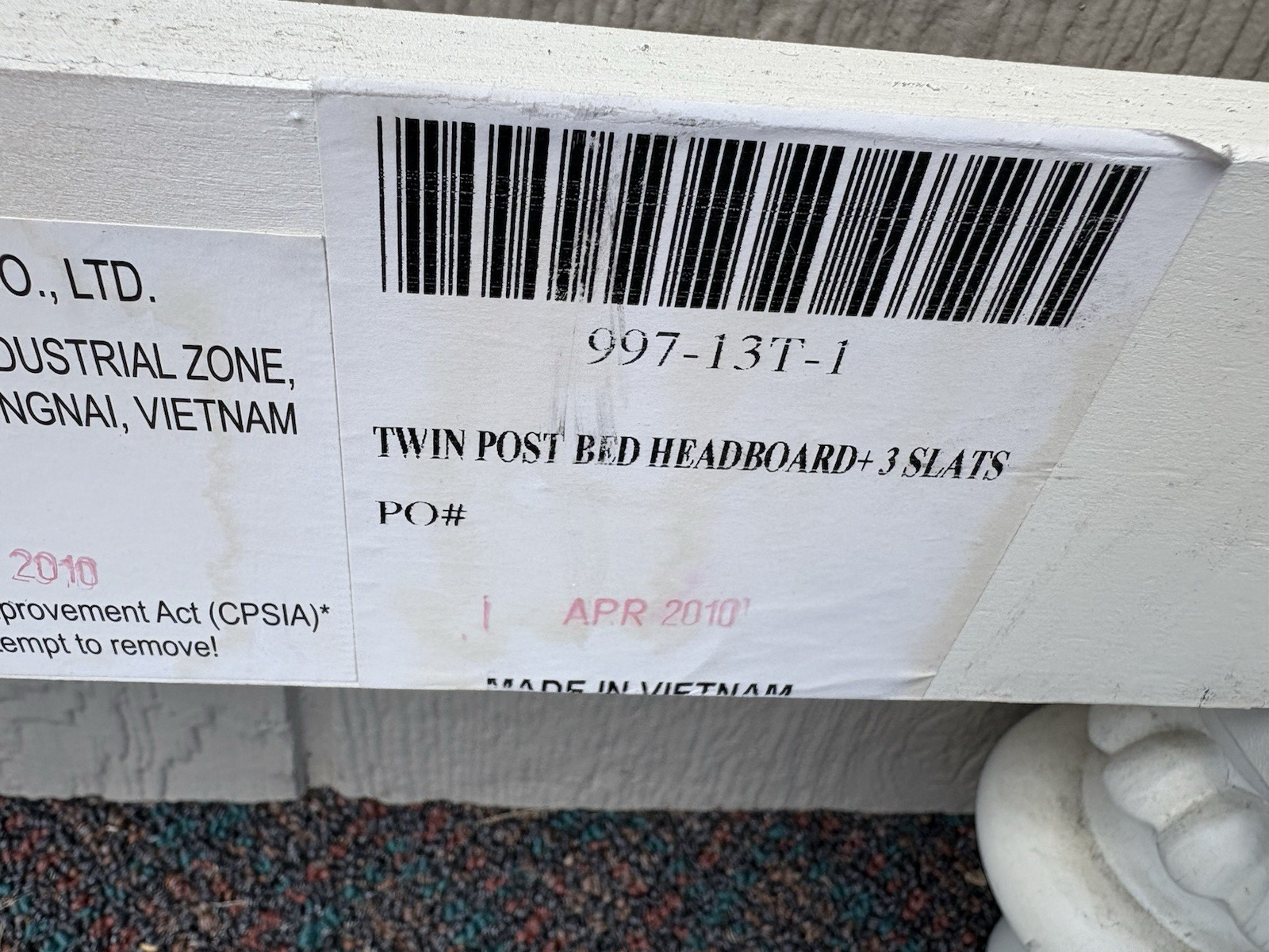 66996 Pair Twin Size Modern Bed s with Factory Finish