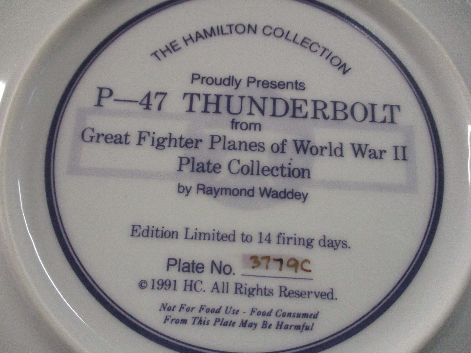 ES 03:      8 1/4"   3  Porcelaine Plates  Hamilton Collection Raymond Waddey