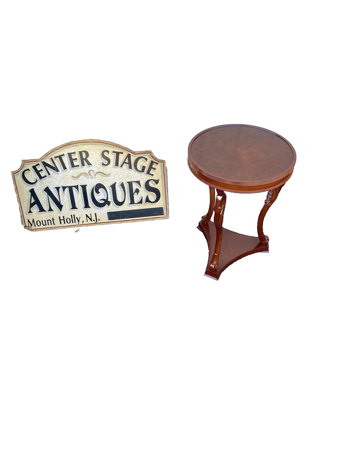 65383 Mahogany Swan Figure Lamp Table Stand