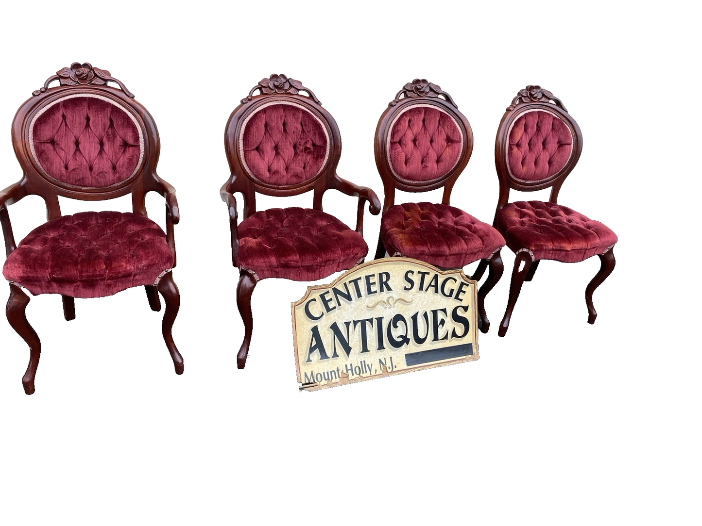 66628 Pair KIMBALL Furniture Mahogany Victorian style Armchair Chair s