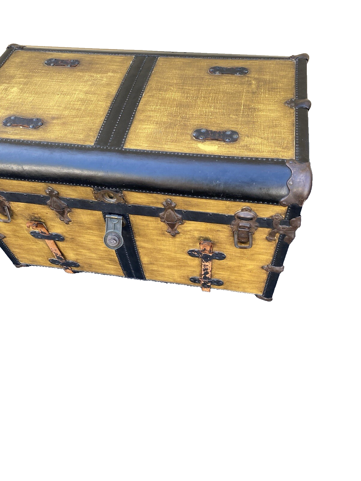 65593 Large Vintage Storage Blanket Hope Chest Trunk