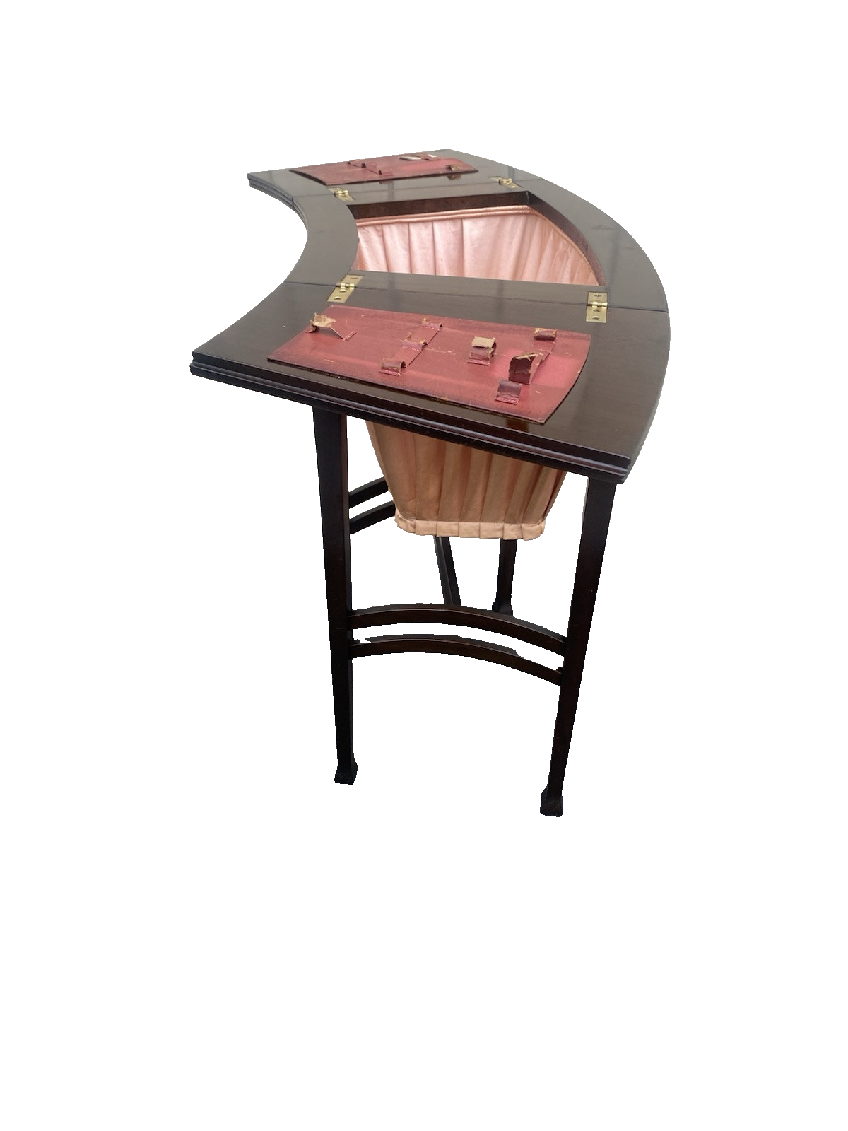 66420 Mahogany Victorian Sewing Stand Table